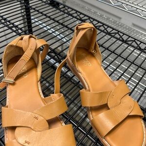 Franco Sarto Tan Minimalist Sandals